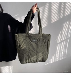 Women Puffer Tote Bag Lar ity Handle Bag Litweit Puffy Shoulr Bag Hobo Bag Green $8.15 Totes