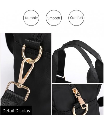 Waterproof Nylon Handbag for Women Multi-pocket Tote Purse Casual Shoulder Bag Roomy Crossbody Bag Top Handle Satchel Black $...