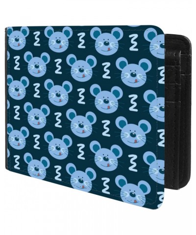 Unique Desige Pattern - Cute Mouse Mice Pattern, Slim Front Pocket Wallet Billfold RFID Blocking $11.88 Wallets