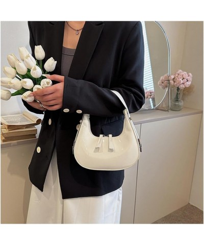 Women PU Evening Handbag Patent Leather Handbag Fashion Candy Color Shoulder Bag Crossbody A-red $13.10 Evening Bags