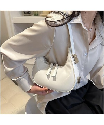 Women PU Evening Handbag Patent Leather Handbag Fashion Candy Color Shoulder Bag Crossbody A-red $13.10 Evening Bags