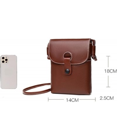 Fashion Leather Womens Bags Messenger Bag Women Hangbags Purse Girls Bag Genuine Leather Small Phone Bag (Color : Brown, Size...