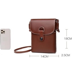 Fashion Leather Womens Bags Messenger Bag Women Hangbags Purse Girls Bag Genuine Leather Small Phone Bag (Color : Brown, Size...