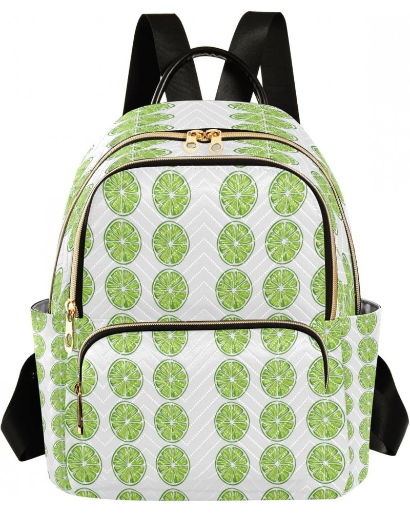 Green Lemon Women Backpack Purse Travel Daypack Shoulder Bag $14.00 Backpacks