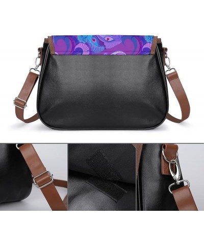 Women's PU Leather Flap Crossbody Purse Handbag Crossbody Shoulder Bag for Travel Outdoor Pattern (771) $15.05 Satchels