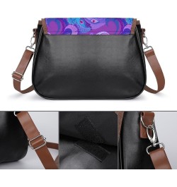 Women's PU Leather Flap Crossbody Purse Handbag Crossbody Shoulder Bag for Travel Outdoor Pattern (771) $15.05 Satchels