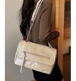 Women Ladies Tote Bag Trendy Vegan Leather Hobo Shoulder Bag Casual Crossbody Bag Purse Khaki $21.83 Totes