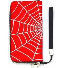 Spider Web Leather Wristlet Clutch Wallet Small Pouch Bag with Strap Leather Wallet Vertical Metal Zipper Style-2 $15.69 Wris...