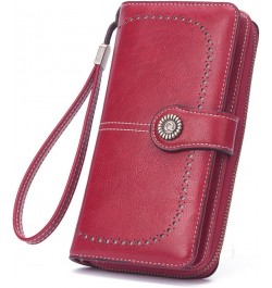 Wallet Women, Retro Wax Multifunctional Large Capacity Women's Wallet, With Multiple Colors, Suitable For Various Occasions p...