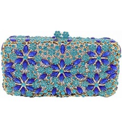 Women Snowflake Evening Bags Wedding Bridal Flower Crystal Clutch Purse Party Box Rhinestone Handbag Light Blue $45.89 Evenin...