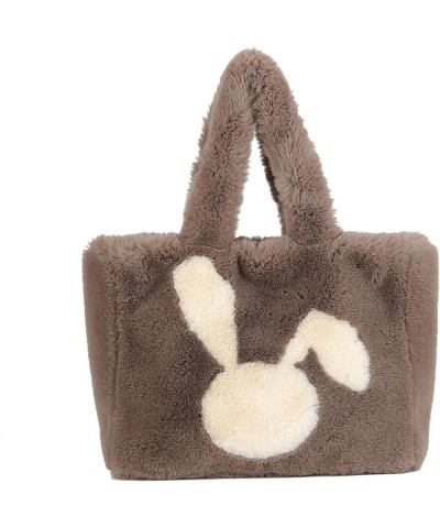 Fluffy Tote Bag for Women, Cute Fuzzy Tote Handbag Faux Fur Bag Furry Purse C-coffee $11.59 Totes