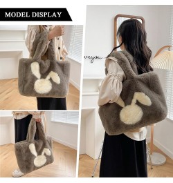 Fluffy Tote Bag for Women, Cute Fuzzy Tote Handbag Faux Fur Bag Furry Purse C-coffee $11.59 Totes