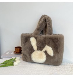 Fluffy Tote Bag for Women, Cute Fuzzy Tote Handbag Faux Fur Bag Furry Purse C-coffee $11.59 Totes