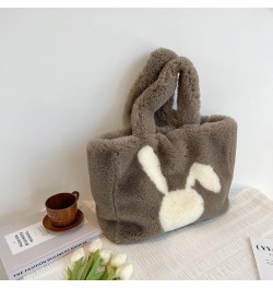 Fluffy Tote Bag for Women, Cute Fuzzy Tote Handbag Faux Fur Bag Furry Purse C-coffee $11.59 Totes