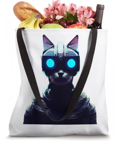 Cyberpunk Cat 1 Tote Bag $13.78 Totes