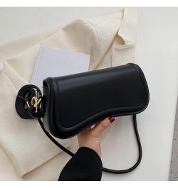 Fashion Vegan Leather Shoulder Bag for Women with 2 Strap Small Flap Purse Handbag Casual Flap Crossbody Bag (Red) Black $23....