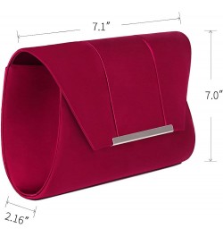 Evening Clutch Purse Prom Party Envelope Bag Elegant Formal Wedding Envelope Handbag Burgundy $12.69 Evening Bags