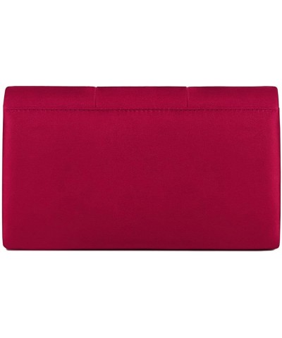 Evening Clutch Purse Prom Party Envelope Bag Elegant Formal Wedding Envelope Handbag Burgundy $12.69 Evening Bags