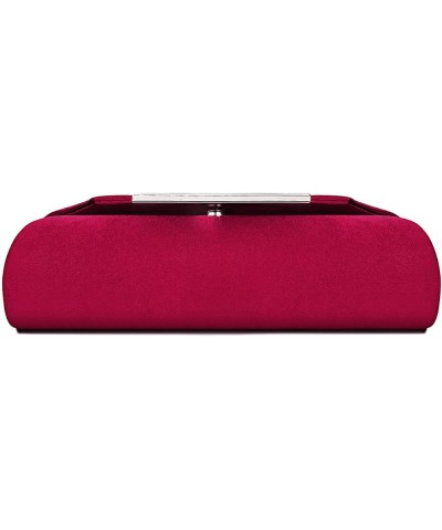 Evening Clutch Purse Prom Party Envelope Bag Elegant Formal Wedding Envelope Handbag Burgundy $12.69 Evening Bags