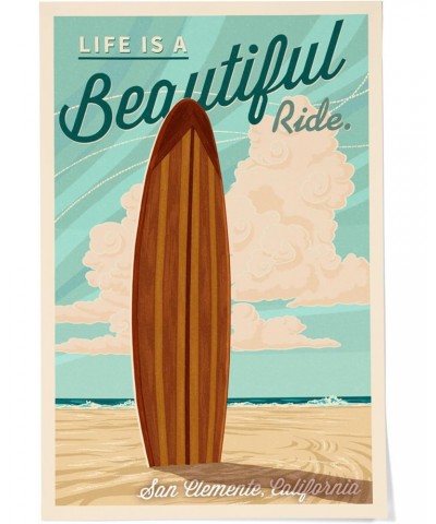 24x36 Inch Giclee Print, San Clemente, California, Surfboard Letterpress, Life is a Beautiful Ride Press $25.49 Totes