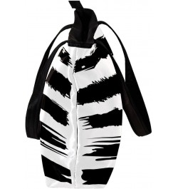 Handbag Black Brush Striped Pattern Size: 11.8x4.1x15.4 inches storage bag Handbag $13.77 Handbags