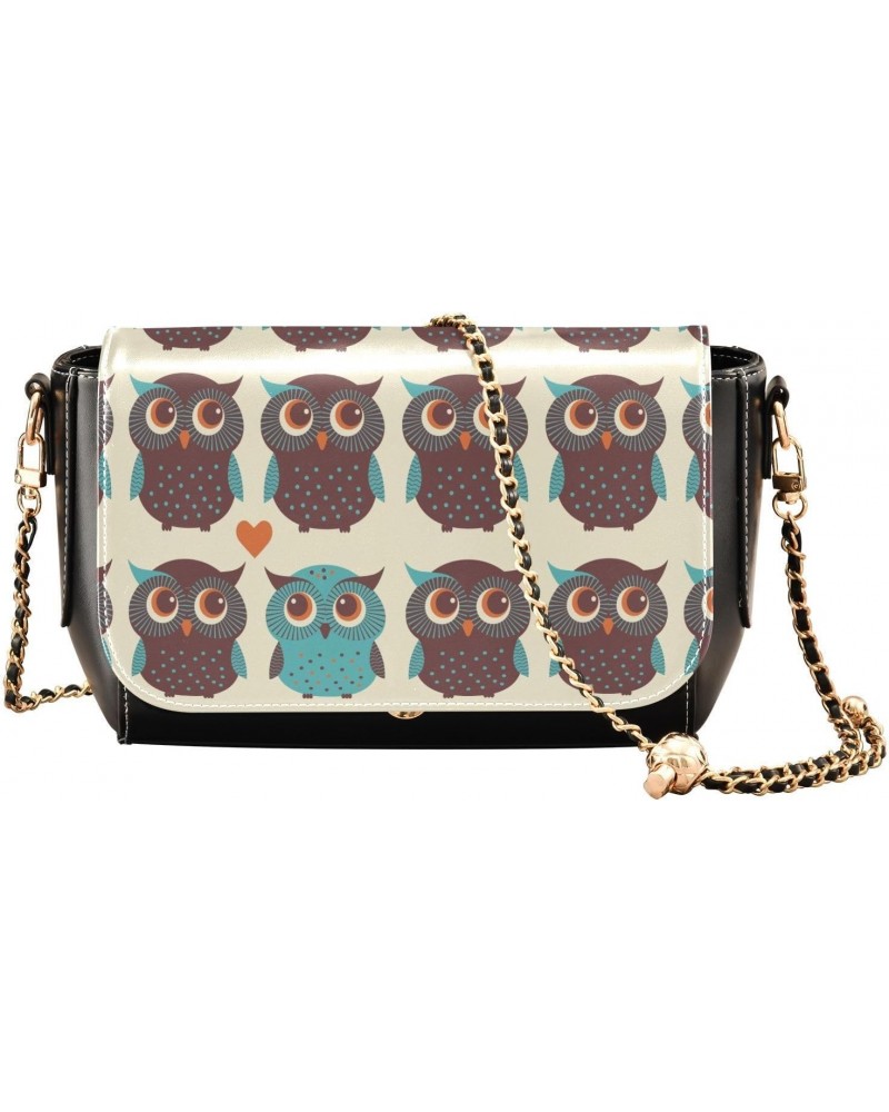 Owl Crossbody bags for Women Small Crossbody Purses with Chain Strap Wallet Purse Cross Body Bag for Women $23.99 Crossbody Bags