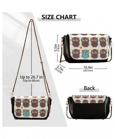 Owl Crossbody bags for Women Small Crossbody Purses with Chain Strap Wallet Purse Cross Body Bag for Women $23.99 Crossbody Bags