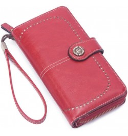 Wallet Women, Retro Wax Multifunctional Large Capacity Women's Wallet, With Multiple Colors, Suitable For Various Occasions p...