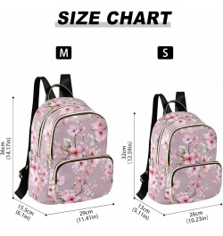 Pink Peach Blossom Fashion Travel Backpack for Women Multi Pockets Lightweight Purse for Women-M Multicolor Medium $17.50 Bac...