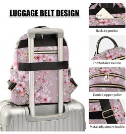 Pink Peach Blossom Fashion Travel Backpack for Women Multi Pockets Lightweight Purse for Women-M Multicolor Medium $17.50 Bac...