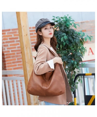 Women PU Leather Handbag Shoulder Bags Work Tote Bag Top Handle Bag Ladies Designer Purses Satchel(Red) Brown $19.60 Totes