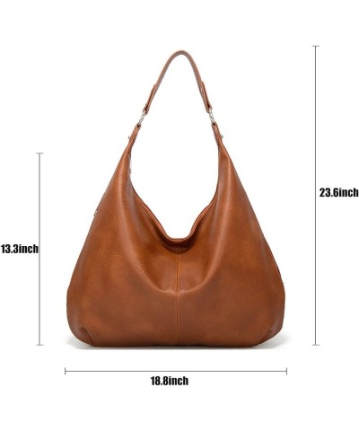 Women PU Leather Handbag Shoulder Bags Work Tote Bag Top Handle Bag Ladies Designer Purses Satchel(Red) Brown $19.60 Totes