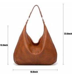 Women PU Leather Handbag Shoulder Bags Work Tote Bag Top Handle Bag Ladies Designer Purses Satchel(Red) Brown $19.60 Totes