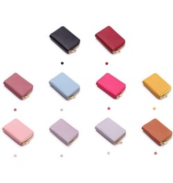 Women Credit Cards Holder, Small Leather Zipper Card Case Wallet Coins Purse for Women Red $5.93 Wallets