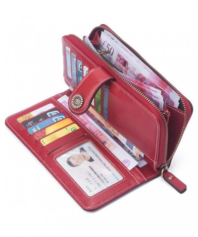 Wallet Women, Retro Wax Multifunctional Large Capacity Women's Wallet, With Multiple Colors, Suitable For Various Occasions p...