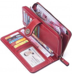 Wallet Women, Retro Wax Multifunctional Large Capacity Women's Wallet, With Multiple Colors, Suitable For Various Occasions p...