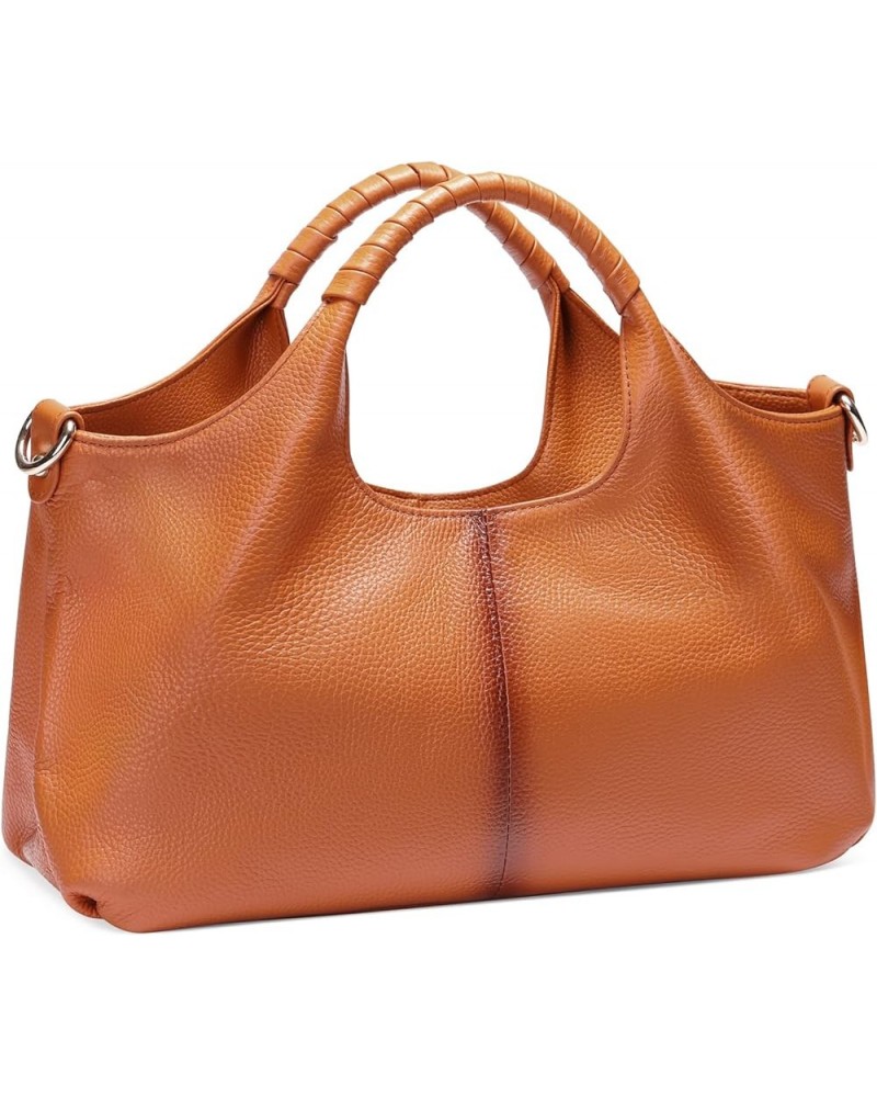 Handbags for Women Genuine Leather Hobo Bag Ladies Purses Crossbody Bags with Tassel B-brown $20.66 Totes