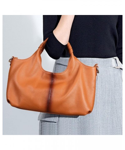 Handbags for Women Genuine Leather Hobo Bag Ladies Purses Crossbody Bags with Tassel B-brown $20.66 Totes