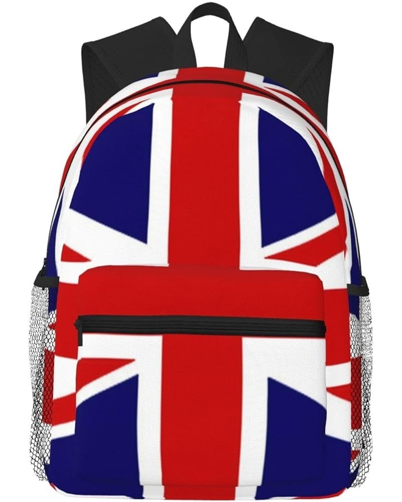 Uk Flag Print Unisex Backpack Trendy,Durable Travel Bag Sports Beach Backpack Lightweight Backpack Black One Size $16.61 Back...