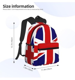 Uk Flag Print Unisex Backpack Trendy,Durable Travel Bag Sports Beach Backpack Lightweight Backpack Black One Size $16.61 Back...