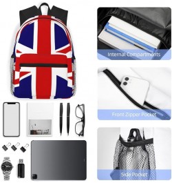 Uk Flag Print Unisex Backpack Trendy,Durable Travel Bag Sports Beach Backpack Lightweight Backpack Black One Size $16.61 Back...