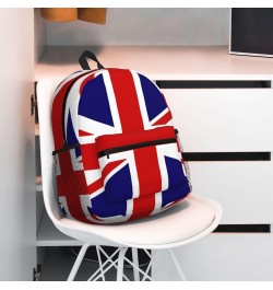 Uk Flag Print Unisex Backpack Trendy,Durable Travel Bag Sports Beach Backpack Lightweight Backpack Black One Size $16.61 Back...