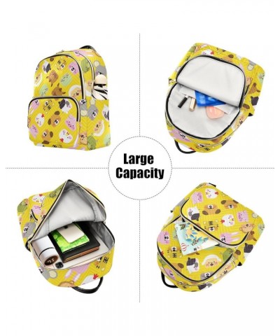 Backpack Purse for Women Cute Animal Head Cartoon, Mini Fashion Backpack Lightweight Casual Daypack Shoulder Bag Travel Backp...