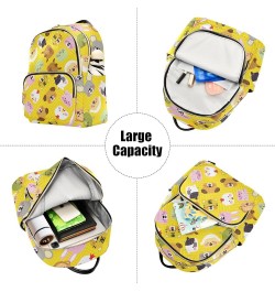 Backpack Purse for Women Cute Animal Head Cartoon, Mini Fashion Backpack Lightweight Casual Daypack Shoulder Bag Travel Backp...