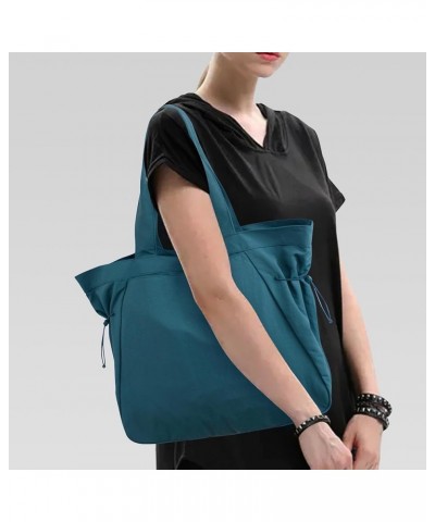 Tote Bag Outdoor Casual Handbag Yoga Large Capacity Shoulder Bag White Blue $42.53 Totes