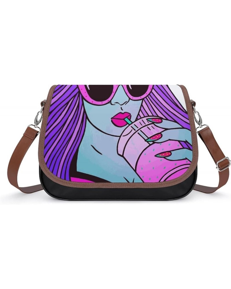 Fashion Crossbody Bags Women's Shoulder Bags Classic City Leather Satchels Hobo Bags Cartoon Fashion Beauty Color9 $22.50 Hob...