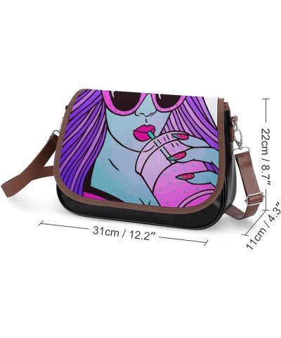 Fashion Crossbody Bags Women's Shoulder Bags Classic City Leather Satchels Hobo Bags Cartoon Fashion Beauty Color9 $22.50 Hob...