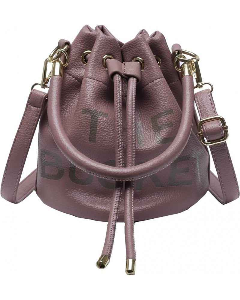 The Bucket Bag for Women, Small Leather Bucket Bag Purses, Crossbody/Handbag/Hobo Bag(7.9 * 7.9 * 8.3in) Purple $11.00 Hobo Bags