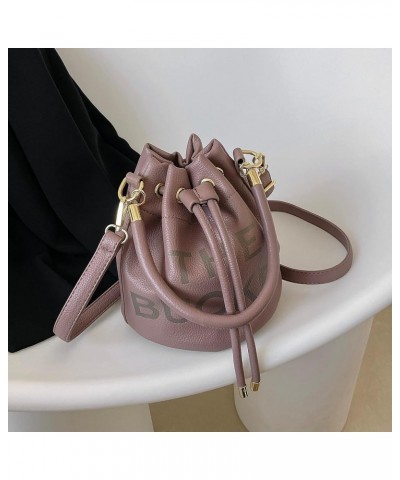 The Bucket Bag for Women, Small Leather Bucket Bag Purses, Crossbody/Handbag/Hobo Bag(7.9 * 7.9 * 8.3in) Purple $11.00 Hobo Bags