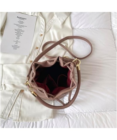 The Bucket Bag for Women, Small Leather Bucket Bag Purses, Crossbody/Handbag/Hobo Bag(7.9 * 7.9 * 8.3in) Purple $11.00 Hobo Bags